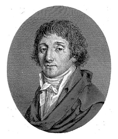 Foto de Retrato del poeta Ippolito Pindemonte, Felice Zuliani, después de Teodoro Matteini, 1780 - 1834, grabado vintage. - Imagen libre de derechos