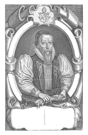Foto de Retrato de John King, Simon van de Passe, después de Nicolas Lockey, 1615 - 1622 Retrato del obispo John King. En el borde de la letra del marco el nombre y la función de la persona retratada en latín. - Imagen libre de derechos