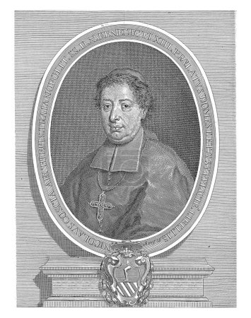 Photo for Portrait of Clergyman Nicola  Coscia, Girolamo Rossi (II), after Paolo de Matteis, 1717 - 1762, vintage engraved. - Royalty Free Image