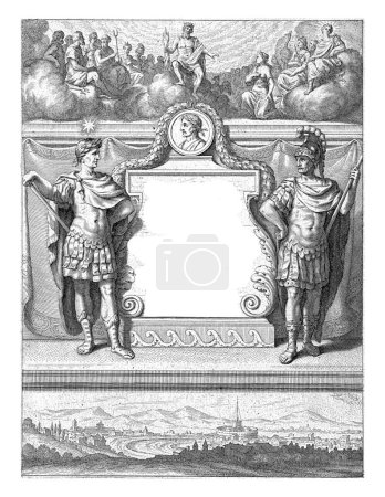 Téléchargez les photos : Page titre de la traduction de J. van Vondel de P.O. Naso, Herscheppinge, Amsterdam 1671, Abraham Bloteling, d'après Philips Koninck, 1671. - en image libre de droit
