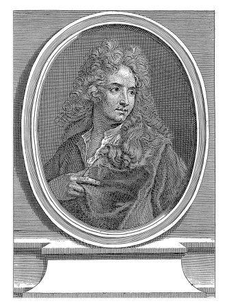 Photo for Portrait of Benoit Audran, Benoit Audran (II), after Joseph Vivien, 1708 - 1756 - Royalty Free Image