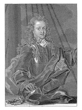 Foto de Retrato de James Francis Edward Stuart, príncipe de Gales, pretendiente al trono de Gran Bretaña, Martin Bernigeroth, Johann Martin Bernigeroth, 1701 - 1766 - Imagen libre de derechos