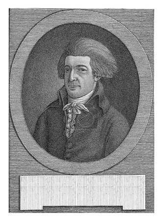 Foto de Retrato de Adriaan van Solingen, George Kockers, 1798 Busto de retrato en marco oval a la izquierda de Adriaan van Solingen, ginecólogo y profesor de medicina en Middelburg. - Imagen libre de derechos