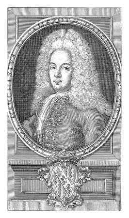 Photo for Portrait of Poet Annibale Marchese, Giuseppe Magliar, 1700 - 1799, vintage engraved. - Royalty Free Image