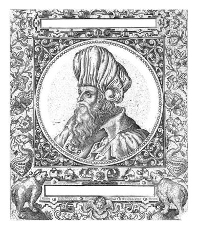 Téléchargez les photos : Portrait du sultan Tomombais ulu Duveldar, Theodor de Bry, d'après Jean Jacques Boissard, 1596 Portrait rond du sultan d'après l'exemple d'une pièce. - en image libre de droit