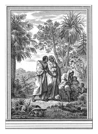 Téléchargez les photos : Habitants de l'île de Sint Jan près de l'Afrique, Jacob van der Schley, d'après Charles Nicolas Cochin (II), 1749 - 1779 - en image libre de droit