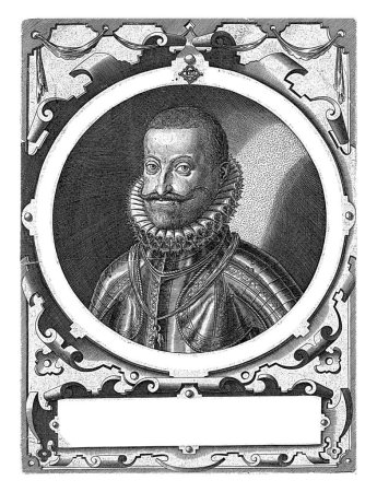 Téléchargez les photos : Portrait d'Ernst, archiduc d'Autriche, Antonie Wierix (II), 1599-1604 Portrait d'Ernst, archiduc d'Autriche. Il porte une armure et un ruban avec l'Ordre de la Toison d'Or. - en image libre de droit