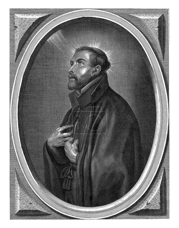 Photo for Saint Francis Xavier, Mattheus Borrekens, after Erasmus Quellinus (I), 1625 - 1670 Oval frame portrait of Saint Francis Xavier, a sixteenth-century Jesuit priest who was a missionary in India and Japan. - Royalty Free Image
