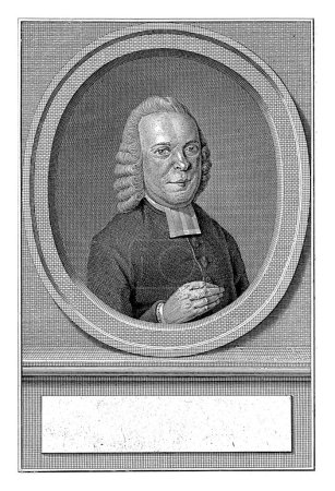 Foto de Retrato de Theodorus Adrianus Clarisse (I), Noach van der Meer (II), después de Jacobus van Meurs, 1772 - 1782 Retrato de Theodorus Adrianus Clarisse, pastor en Amsterdam. - Imagen libre de derechos