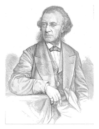 Photo for Portrait of Josephus Albertus Alberdingk Thijm, Petrus Johannes Arendzen, 1856 - 1889 - Royalty Free Image