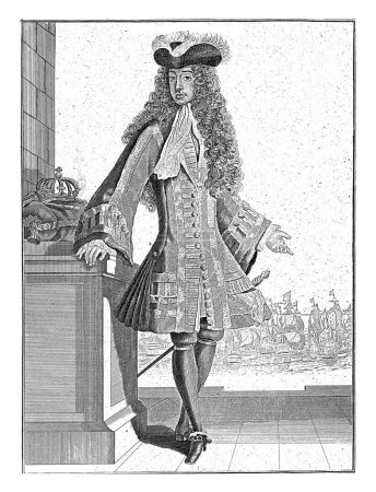 Foto de Retrato de Gaspar de Hollander, Pieter de Jode (II), después de Joannes Meyssens, 1628 - 1670 Retrato de busto del editor Gaspar de Hollander, en capa. - Imagen libre de derechos