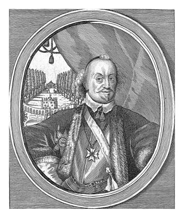 Photo for Portrait of Johan Maurits, Count of Nassau-Siegen, Johann Martin Lerch, c. 1659 - 1693 Portrait of Johan Maurits in an oval. In the bottom margin are name and titles. - Royalty Free Image