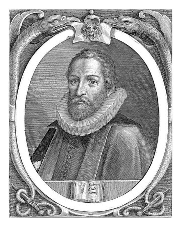 Foto de Retrato de Henricus Slatius, Crispijn van de Passe, 1574 - 1637 Fue sentenciado a muerte y decapitado por su participación en el complot de asesinato contra el príncipe Mauricio.. - Imagen libre de derechos