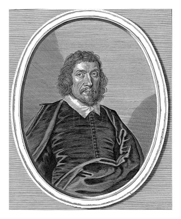 Téléchargez les photos : Portrait de Johannes Jacobus Wissenbach, Crispijn van de Passe (II), 1654 Portrait de Johannes Jacobus Wissenbach, professeur à Franeker. - en image libre de droit