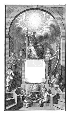 Téléchargez les photos : Départ dans lequel Constance, Justice et Poésie, Jan Caspar Philips, 1743 niche architecturale avec bibliothèques. - en image libre de droit