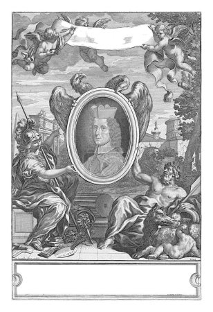 Photo for Portrait of Cardinal Pietro Ottoboni, Robert van Audenaerd, after Pietro Locatelli, 1685 - 1691 Bust of Cardinal Pietro Ottoboni in oval. - Royalty Free Image