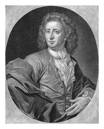 Foto de Autorretrato del grabador y editor Pieter Schenk, Pieter Schenk (I), después de Lubienitzki Theodor, 1700 - 1713 - Imagen libre de derechos