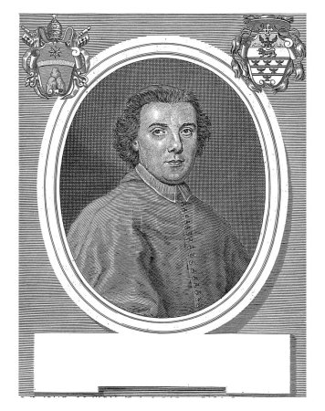 Foto de Portret van kardinaal Benedetto Erba-Odescalchi, Girolamo Rossi (II), después de Pietro Nelli, 1713 - 1762, grabado vintage. - Imagen libre de derechos
