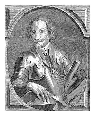 Téléchargez les photos : Portrait de Gottfried Heinrich von Pappenheim, Pieter de Jode (II), 1628 - 1670 Portrait de Gottfried Heinrich von Pappenheim, en demi-personne. - en image libre de droit