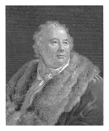 Photo for Portrait of Jean Francois Ducis, Christian Forssell, after Gerard, 1814 Portrait bust to the left of playwright Jean Francois Ducis, dressed in a fur-trimmed cloak. - Royalty Free Image