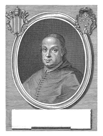 Téléchargez les photos : Portrait du cardinal Antonio Andrea Galli, Giovanni Antonio Faldoni, 1753-1760, gravé vintage. - en image libre de droit