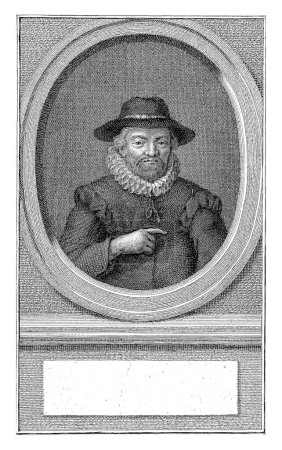 Photo for Portrait of Barend Kornelisse van Keulen, Jacob Houbraken, after Abraham Delfos, 1775 - 1777 Bust of Barend Kornelisse van Keulen in an oval. - Royalty Free Image