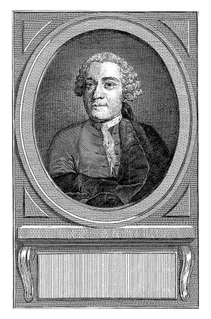 Téléchargez les photos : Portrait d'Anne Gabriel Meusnier de Querlon, à l'âge de 42 ans, Louis Jacques Cathelin, d'après Vispre, 1748 - 1804 - en image libre de droit