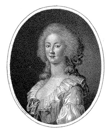 Foto de Retrato de María Teresa Luisa de Savoye-Carignano en óvalo, Jean Baptiste Verite, después de Elisabeth Vigee-Le Brun, c. 1788 - c. 1805. - Imagen libre de derechos