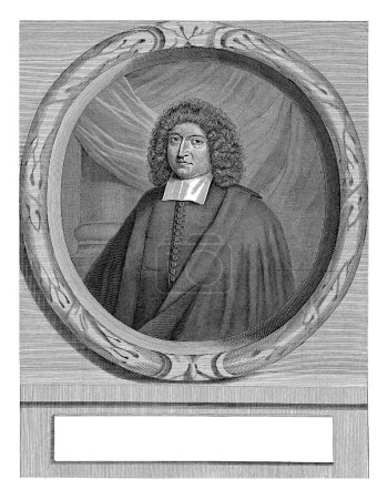 Téléchargez les photos : Portrait de Philippus van der Vliet, Anthony van Zijlvelt, 1687 - 1695 Portrait de Philippus van der Vliet, prédicateur à La Haye. - en image libre de droit