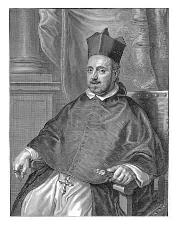 Photo for Portrait of Marius Ambrosius Capello, Bishop of Antwerp, Paulus Pontius, after Abraham van Diepenbeeck, 1616 - 1657 - Royalty Free Image