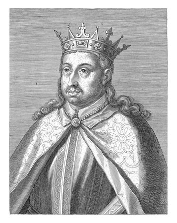 Téléchargez les photos : Portrait du roi Alphonse II de Portugal, Cornelis Galle (I), 1621, gravé vintage. - en image libre de droit