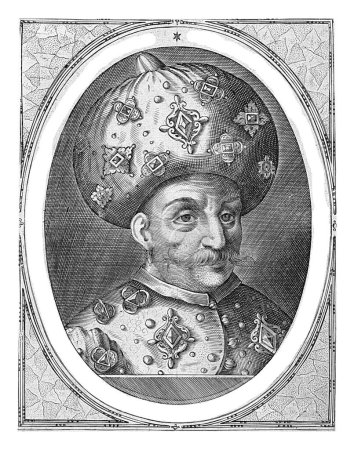 Photo for Portrait of Sultan Alhierius, Dominicus Custos, 1600 - 1604, vintage engraved. - Royalty Free Image