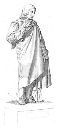 Photo for Portrait bust of artist Nicolas Poussin, Jacopo Bernardi, after Dumont fils., 1818 - 1848 - Royalty Free Image