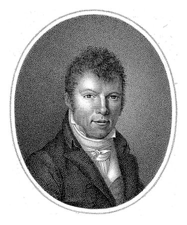Photo for Portrait of Jens Immanuel Baggesen, Philippus Velijn, after Cornelia Scheffer-Lamme, 1807 Portrait of the Danish poet Jens Immanuel Baggesen. - Royalty Free Image