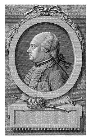 Portrait de Frédéric-Guillaume II, roi de Prusse, roi Théodore, 1788 Buste de Frédéric-Guillaume II, roi de Prusse. Il porte un arc dans ses cheveux.
