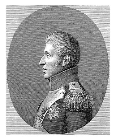 Téléchargez les photos : Portrait du roi Charles X de France, Pierre Audouin, d'après Bourdon, 1818, gravé vintage. - en image libre de droit
