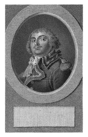 Photo for Portrait of Auguste Marie Henri Picot Marquis de Dampierre, Lambertus Antonius Claessens, c. 1792 - c. 1808, vintage engraved. - Royalty Free Image