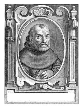 Photo for Portrait of the Augustinian Adamas Florentinus, Cornelis Galle (I), after Jacques Franckaert (II), 1636, vintage engraved. - Royalty Free Image