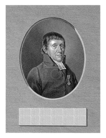 Foto de Retrato de George Hendrik Lagers, Dirk Sluyter, después de Hendrik Willem Caspari, 1812 - 1823 Retrato del predicador luterano George Hendrik Lagers. - Imagen libre de derechos