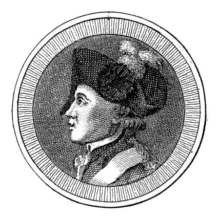 Foto de Retrato de Robertus van der Vlerk, Abraham Jacobsz. Hulk, 1795 Retrato del patriota Robertus van der Vlerk en un medallón. - Imagen libre de derechos