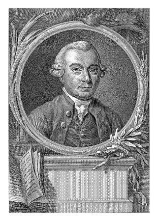 Photo for Portrait of John Adams, Reinier Vinkeles (I), 1782 Portrait of John Adams, American diplomat, vintage engraved. - Royalty Free Image
