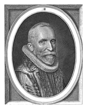 Téléchargez les photos : Portrait du pasteur Arnold Cornelisz. Crusius à 58 ans, Willem Jacobsz. Delff, d'après Michiel Jansz van Mierevelt, 1610 Portrait du prédicateur Arnold Cornelisz. Crusius à 58 ans. - en image libre de droit