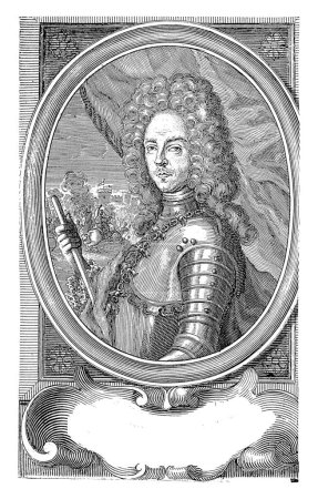 Téléchargez les photos : Portrait de D. Wirrigo de Daun, Andrea Magliar, 1700 - 1799, gravé vintage. - en image libre de droit