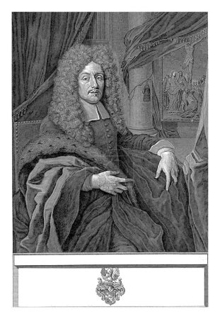 Téléchargez les photos : Portrait de Heinrich Winckler, Pieter van Gunst, d'après Johann Heinrich am Ende, 1704 - 1731 Heinrich Winckler, conseiller à Leipzig. - en image libre de droit