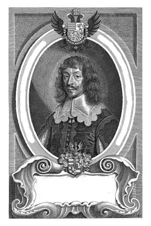 Téléchargez les photos : Portrait de Johann Maximilien, Pieter de Jode (II), d'après Anselm van Hulle, 1648 Buste portrait de Johann Maximilien, comte de Lamberg. - en image libre de droit
