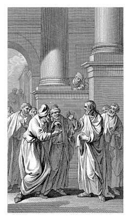Foto de Cristo en debate con los fariseos, Reinier Vinkeles (I), después de Jacobus Buys, 1751 - 1816 - Imagen libre de derechos