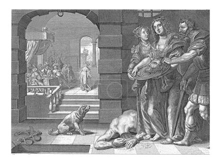 Téléchargez les photos : Hérodias et Salomé avec la tête de Jean-Baptiste, anonyme, d'après Schelte Adamsz. Bolswert, d'après Peter Paul Rubens, 1639 - 1677. - en image libre de droit