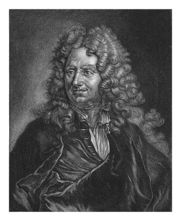 Photo for Portrait of Nicolas Boileau-Despreaux, Jan de Groot, 1722 - 1776 The French poet Nicolas Boileau-Despreaux with a wig. - Royalty Free Image