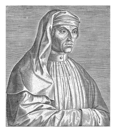 Téléchargez les photos : Portrait de Rudolf Agricola, Philips Galle, d'après Lucas Cranach (I), 1572 Portrait de Rudolf Agricola, un humaniste célèbre de Groningue. - en image libre de droit