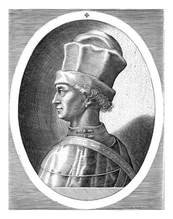 Téléchargez les photos : Portrait de Francesco Ier Sforza, duc de Mailand, Dominicus Custos, 1600 - 1604, gravé vintage. - en image libre de droit